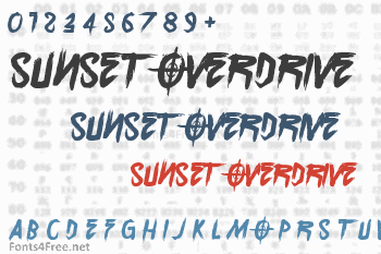 Overdrive Sunset font by Andrew McCluskey