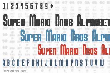 Super Mario Bros Alphabet Font