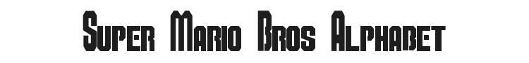 Super Mario Bros Alphabet Font Preview