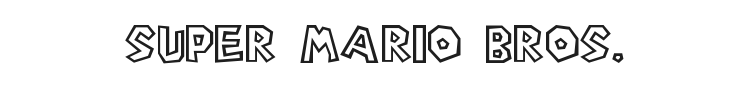 Super Mario Bros. Font Preview