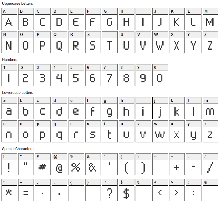 Superbly Font Character Map