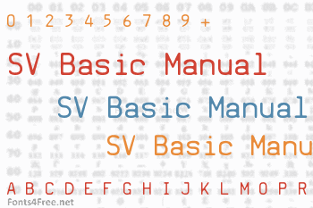 SV Basic Manual Font