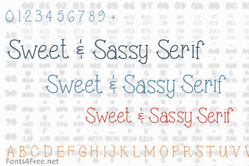 Sweet & Sassy Serif Font