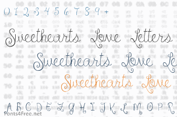 Sweethearts Love Letters Font