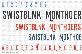 Swistblnk Monthoers Font