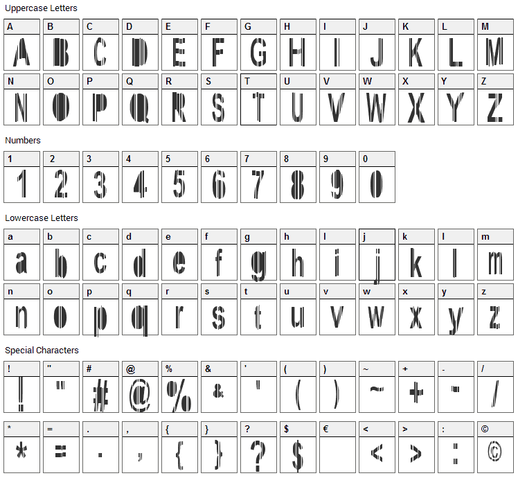 System Font Character Map