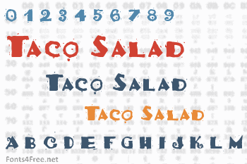 Taco Salad Font