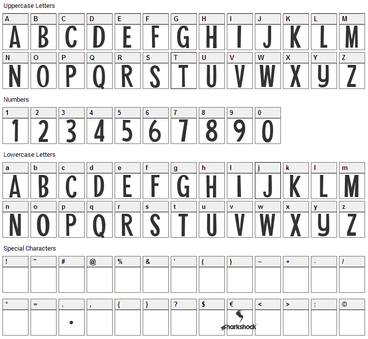 Tahiti Sans Font Character Map