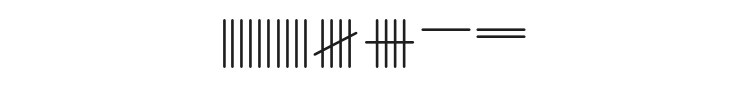 Tally Mark Font