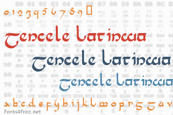 Tencele Latinwa Font