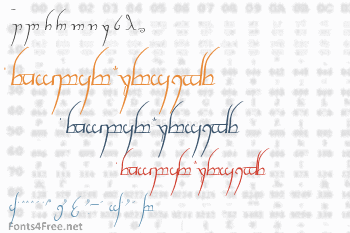 Tengwar Cursive Font