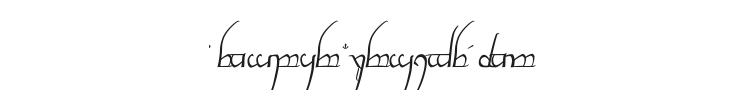 Tengwar Cursive Font Preview