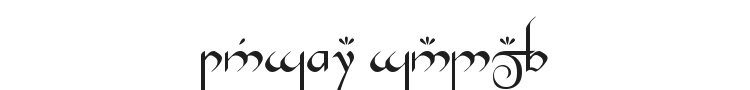 Tengwar Gandalf Font Preview