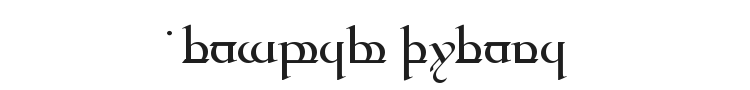 Tengwar Quenya Font Preview