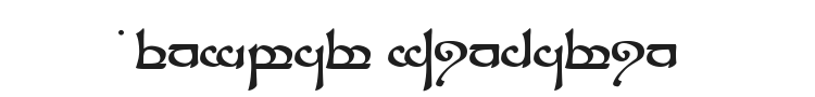 Tengwar Sindarin Font Preview