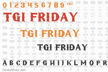 TGI Friday Font