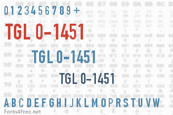 TGL 0-1451 Engschrift Font