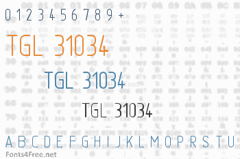 TGL 31034 Font