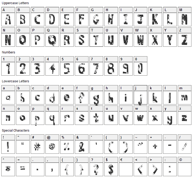 Thats it Font Character Map
