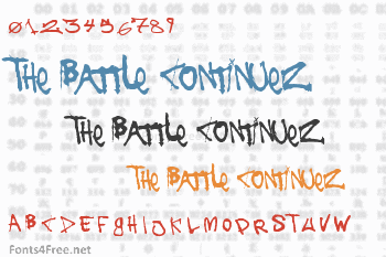 The Battle Continuez Font