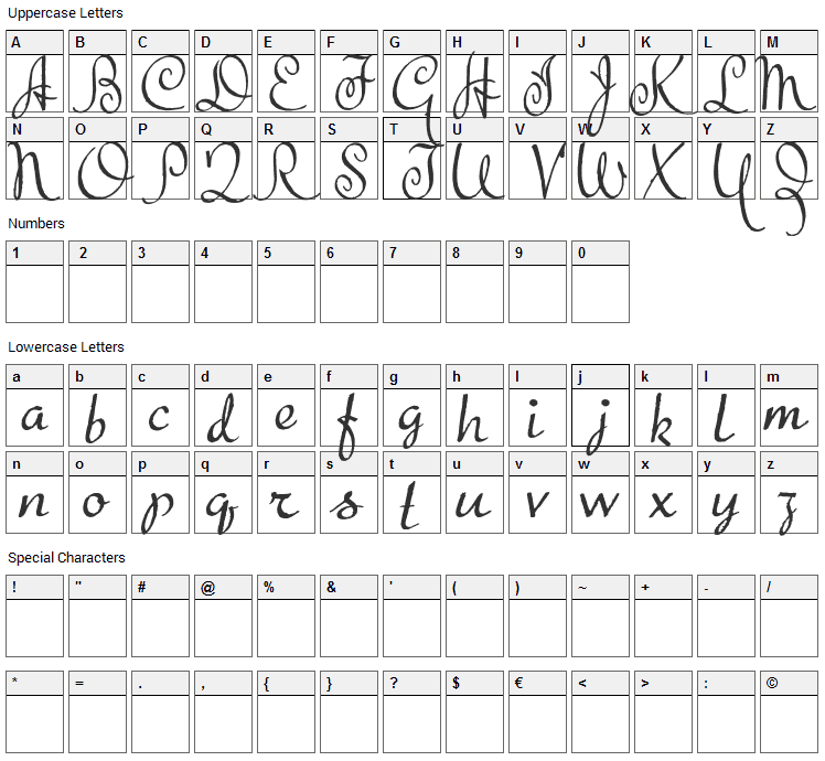 The Beat Goes On Font Character Map