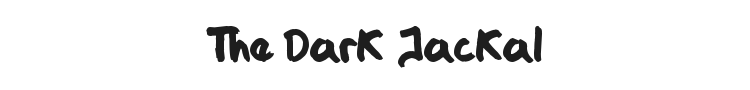 The Dark Jackal Font Preview