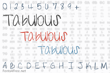 The Definition of Tabulous Font