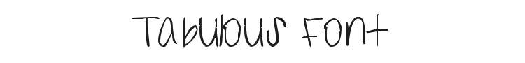 The Definition of Tabulous Font Preview