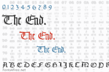 The End. Font