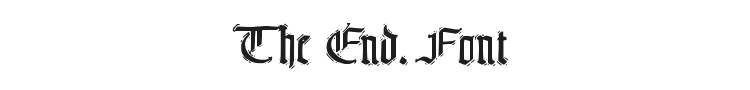 The End. Font