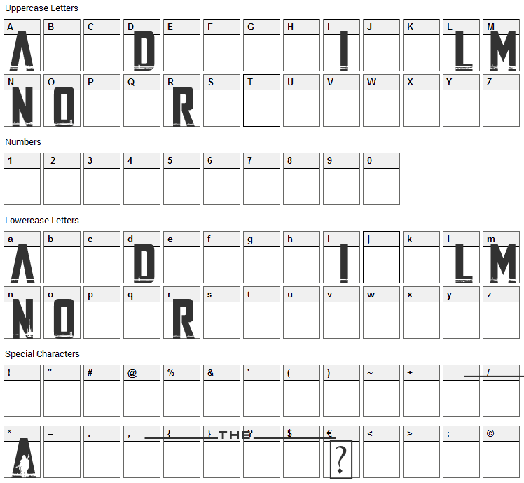The Mandalorian Font Character Map
