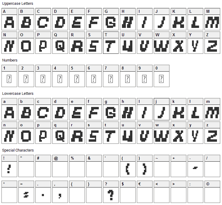 The Other Brothers Font Character Map