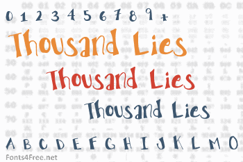 The Truth of a Thousand Lies Font