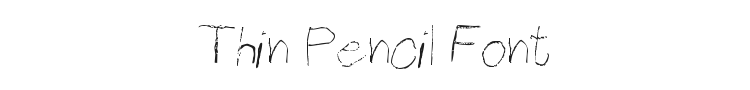 Thin Pencil Handwriting Font Preview