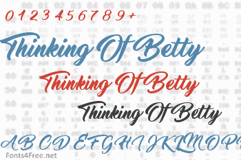 Thinking Of Betty Font