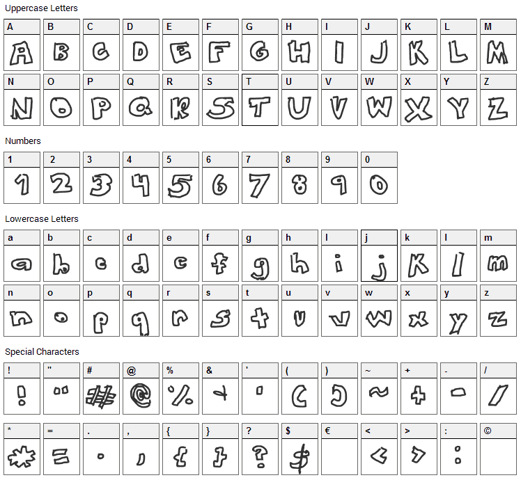 This Looks Awesome Font Character Map