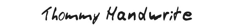 Thommy Handwrite Font Preview