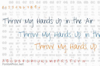 Throw My Hands Up in the Air Font