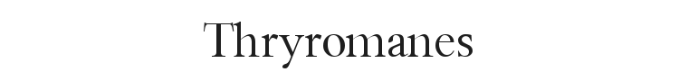 Thryromanes Font Preview