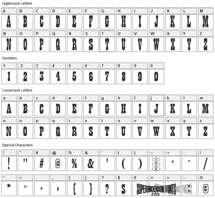 Thunderbirds Are Go  Font Character Map