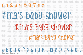 Tina's Baby Shower Font