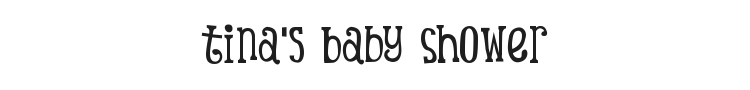 Tina's Baby Shower Font