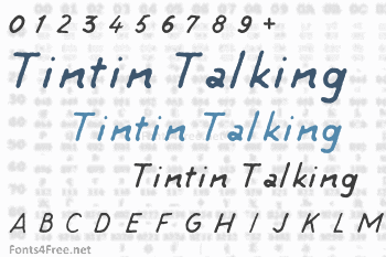 Tintin Talking Font