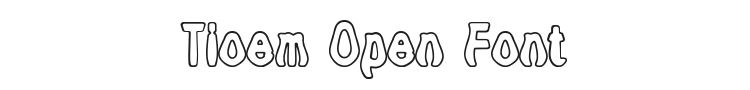 Tioem Open Font Preview