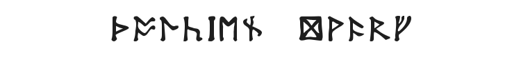 Tolkien Dwarf Runes Font Preview