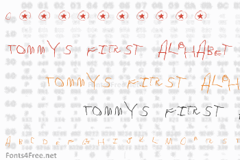 Tommys first alphabet Font