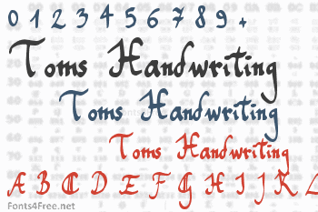 Toms Handwriting Font