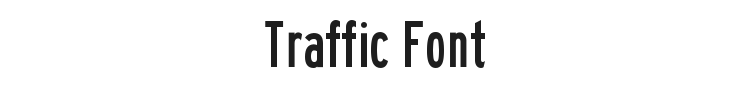 Traffic Font Preview