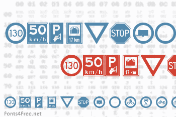 Traffic Signs Font