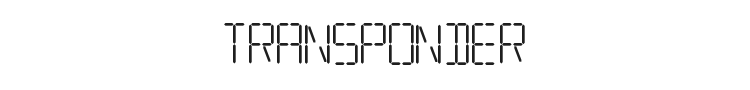 Transponder Font Preview